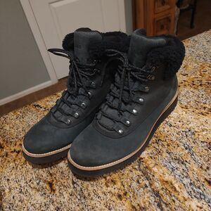 Cole Haan Zero Grand Explorer W07997 Black Leather Hiking Boots Women's Sz 9.5B